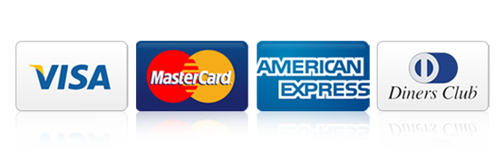 Visa, Mastercard, American Express y Diners Club