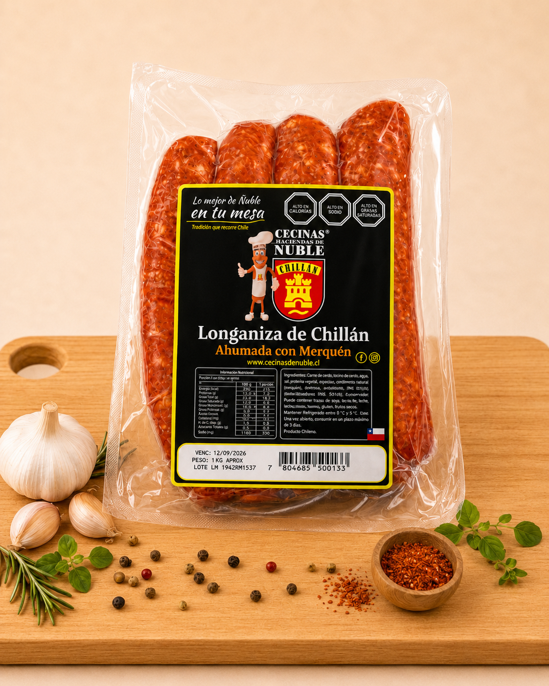 Longaniza ahumada artesanal