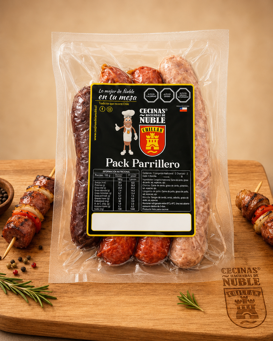 Pack parrillero